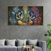 Spiritual Wall Art – Vintage Ganesha Canvas for Devotional Spaces